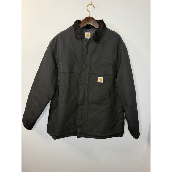 Carhartt Firm Duck Insulated Traditional Coat Jacket 3 Warmest Rating Black XL - Picture 1 of 14